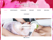 Tablet Screenshot of kauneussalonkiserenity.fi